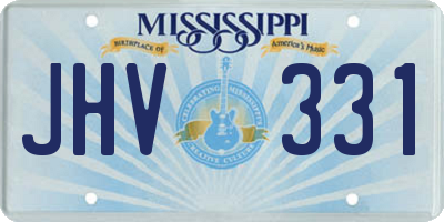 MS license plate JHV331