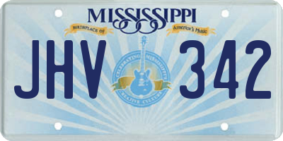 MS license plate JHV342