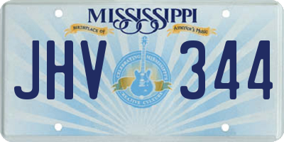 MS license plate JHV344