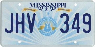 MS license plate JHV349