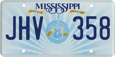 MS license plate JHV358