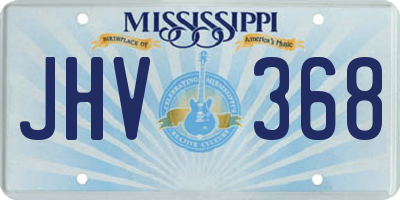 MS license plate JHV368