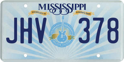MS license plate JHV378