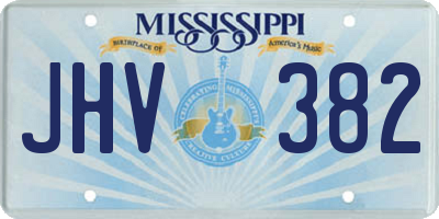 MS license plate JHV382
