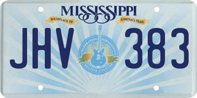 MS license plate JHV383