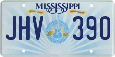 MS license plate JHV390