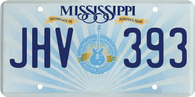 MS license plate JHV393