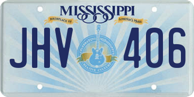 MS license plate JHV406