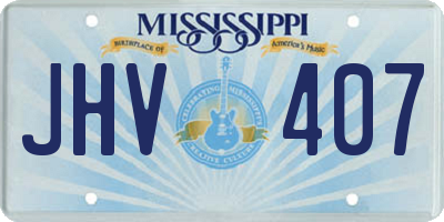 MS license plate JHV407