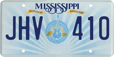 MS license plate JHV410