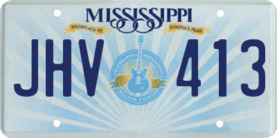 MS license plate JHV413