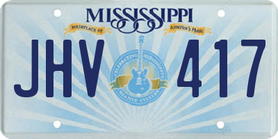 MS license plate JHV417