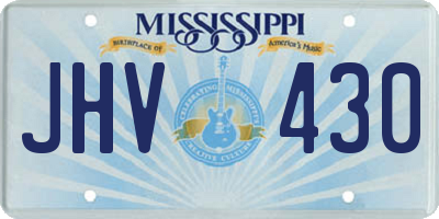 MS license plate JHV430