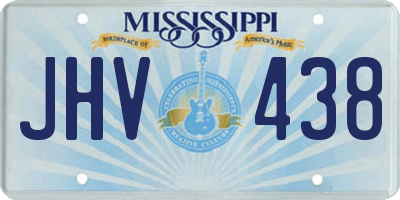 MS license plate JHV438