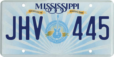MS license plate JHV445