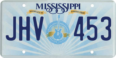 MS license plate JHV453