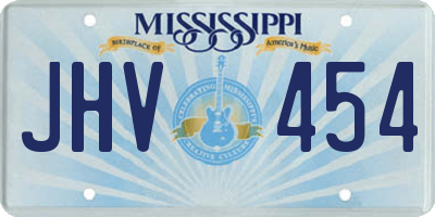 MS license plate JHV454