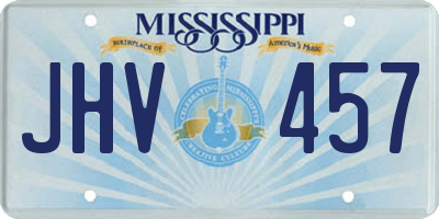 MS license plate JHV457