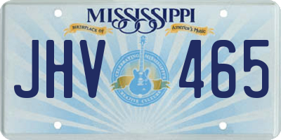 MS license plate JHV465