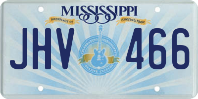 MS license plate JHV466