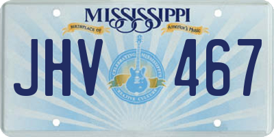 MS license plate JHV467