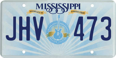 MS license plate JHV473