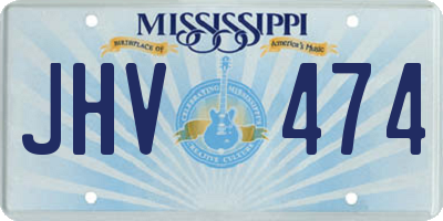 MS license plate JHV474