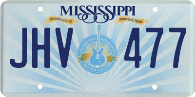 MS license plate JHV477
