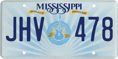 MS license plate JHV478