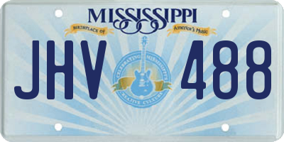 MS license plate JHV488