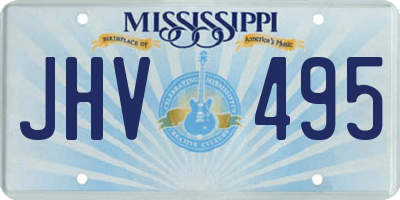 MS license plate JHV495