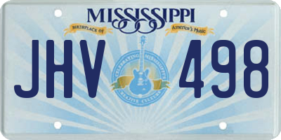 MS license plate JHV498