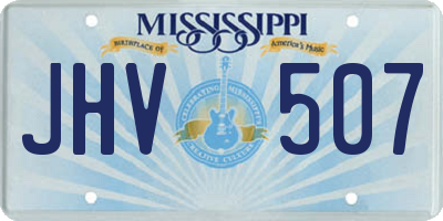 MS license plate JHV507