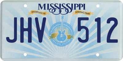 MS license plate JHV512