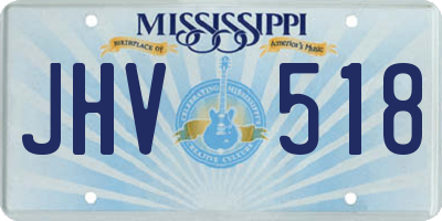 MS license plate JHV518