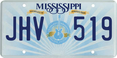 MS license plate JHV519