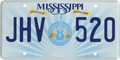 MS license plate JHV520