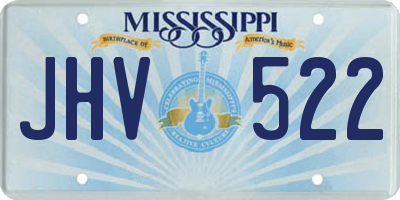 MS license plate JHV522
