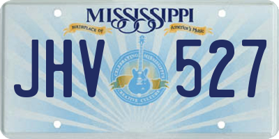 MS license plate JHV527