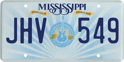 MS license plate JHV549