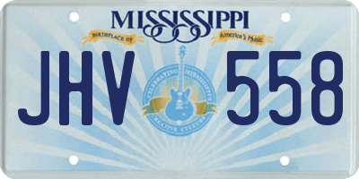 MS license plate JHV558