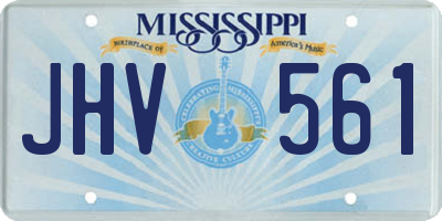 MS license plate JHV561