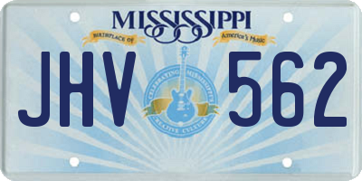 MS license plate JHV562