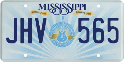 MS license plate JHV565