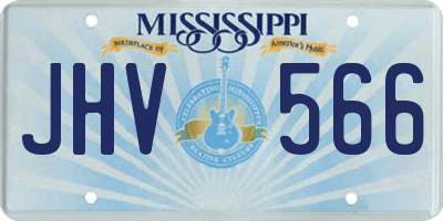 MS license plate JHV566