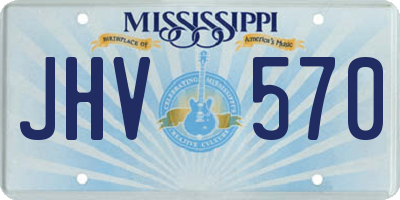MS license plate JHV570