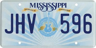 MS license plate JHV596