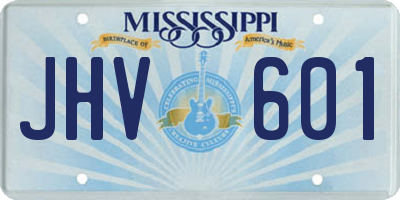 MS license plate JHV601