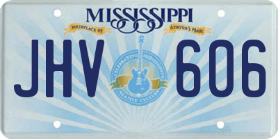 MS license plate JHV606