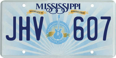 MS license plate JHV607